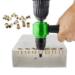 New Electric Gun Adapter Rivet Head Set Electric Tool Manual Pneumatic Rivet Gun For M3 M4 M5 M6 M8 M10 Nuts Riveter Guns Tools