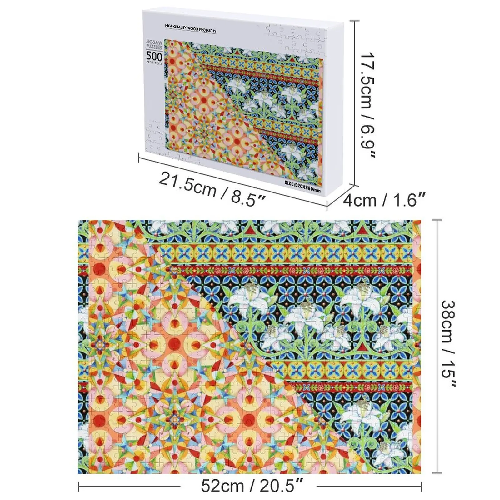 Tangerine Confetti Lilies Jigsaw Puzzle Woods For Adults Toys For Children Baby Wooden Custom Wooden Gift Puzzle