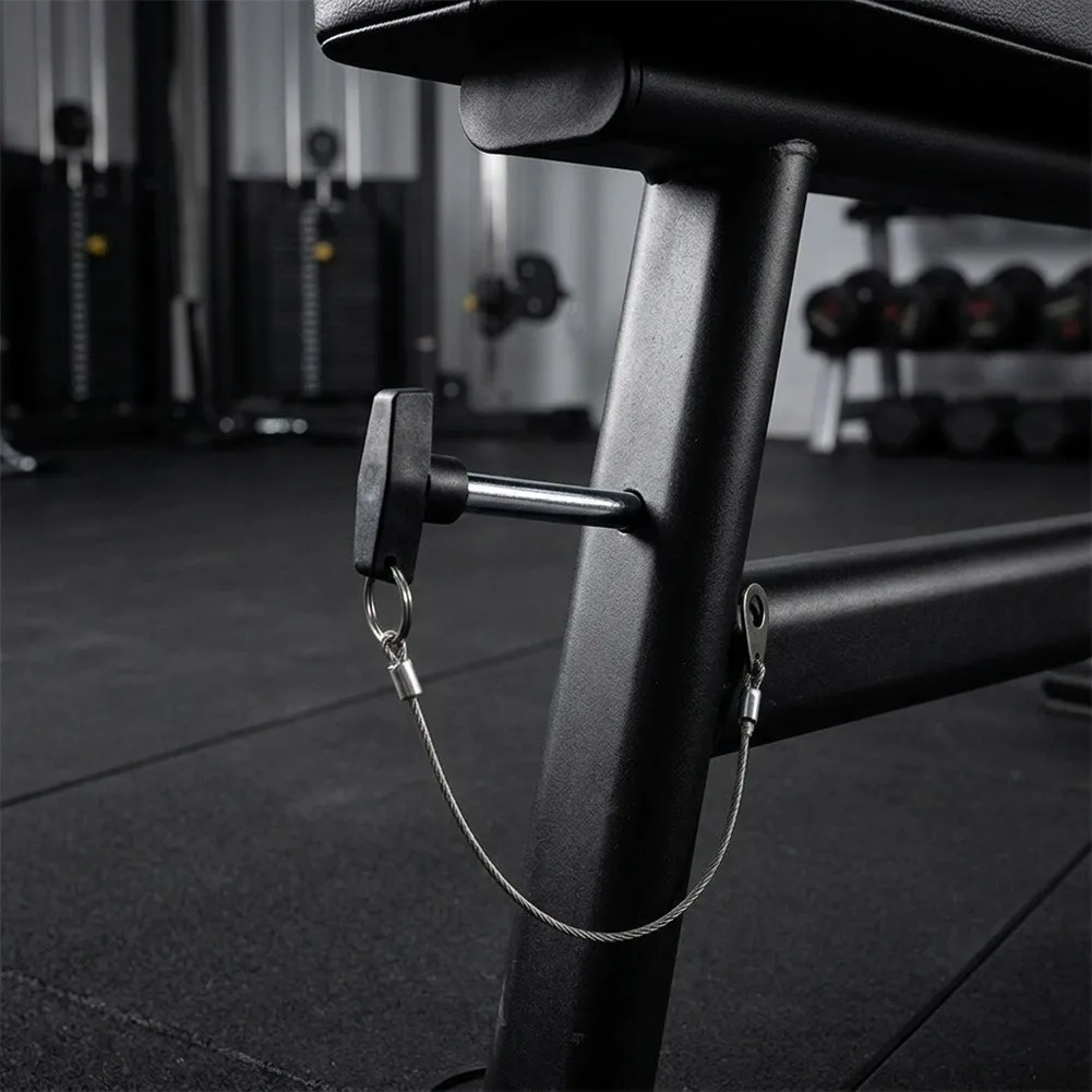T-Handle Seat Adjustment Pin With Lanyard  Steel 142 X 9.5mm Quick-Release Seat Adjustment Pin For Gym Benches Fitness Accessory