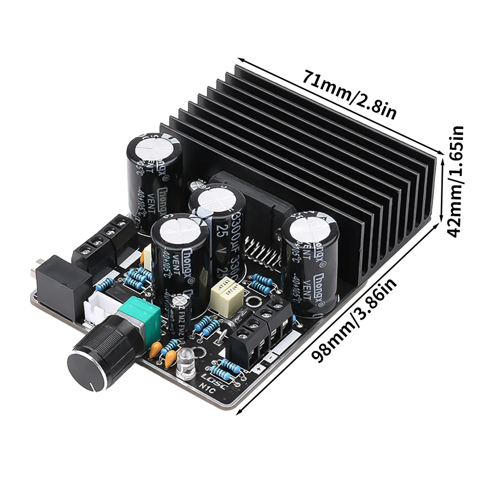 Imagem -05 - Placa de Amplificador Digital de Alta Potência Classe ab Carro Montado Módulo Amplificador 2.1 Canais 80wx2 Mais 120w Dc9v18v Tda7850