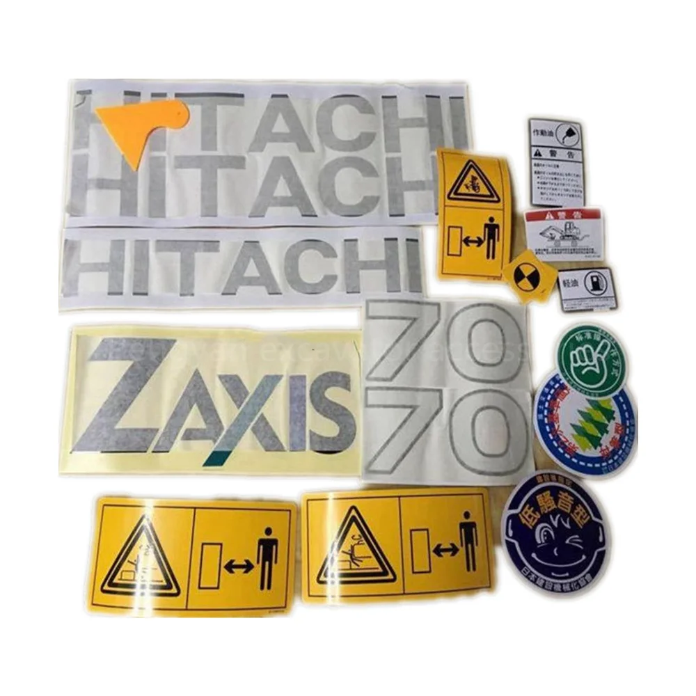 

For Excavator Sticker ZAX70-5G Hitachi Whole Machine Logo Sticker ZAX75US ZAX225US 135UR 128 138UR 55UR Logo Sticker Hot Sale