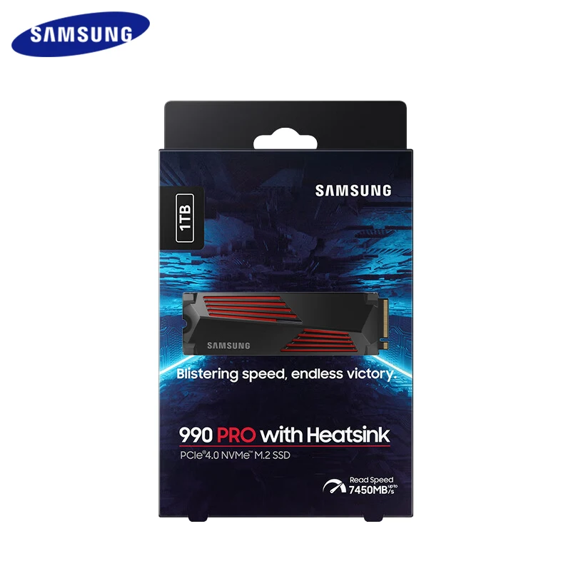 SAMSUNG Original SSD 990Pro with Heat Sink 1TB 2TB 990 Pro Internal Solid State Disk TLC SSD NVMe M.2 2280 PCIe4.0 SSD for PC