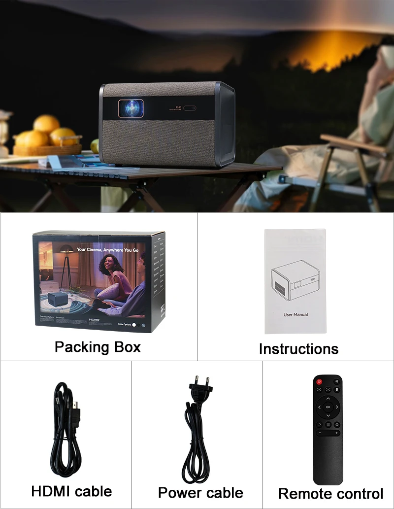 DITONG 2026 NEUER J10 Projektor Native 1080P Autofokus 4K HD Video Outdoor Smartphone Android Smart Home Theater LED-Projektor – Detail 21