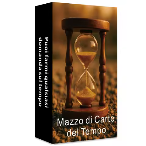 54Pcs Italian Time Oracle &amp; Tarot Companion Deck, Divination Cards for Timing, Prediction &amp; Spiritual Guidance, 12x7cm