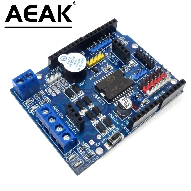 1pcs L298P PWM Speed Controller Dual High-Power H-brug Driver Bluetooth Interface L298P Motor Shield Board voor Arduino