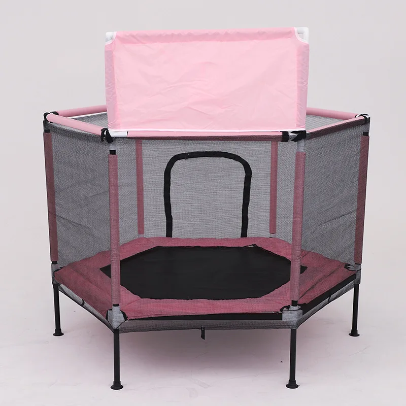Indoor Trampoline for Children & Babies Bouncing Bed with Guardrail Safe for Boys & Girls Family Use