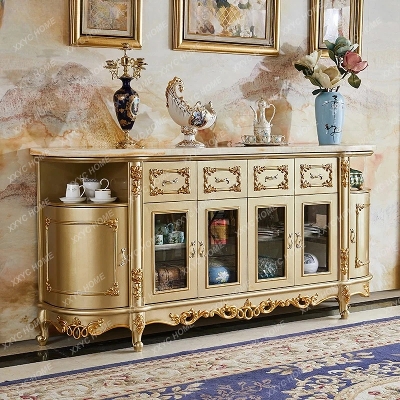 

Мраморный комод с интегрированными элементами из массива дерева, многофункциональный шкаф-перегородка для хранения, цвет шампань-золото, простой шкаф для прихожей