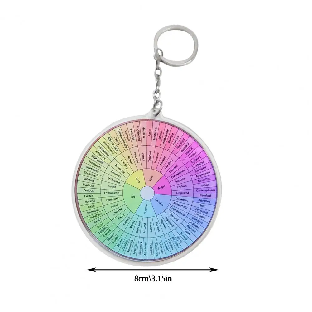 Key Pendant Bright Colors Key Holder Portable Unique Feelings Wheel Double Sided Keychain Car Decor