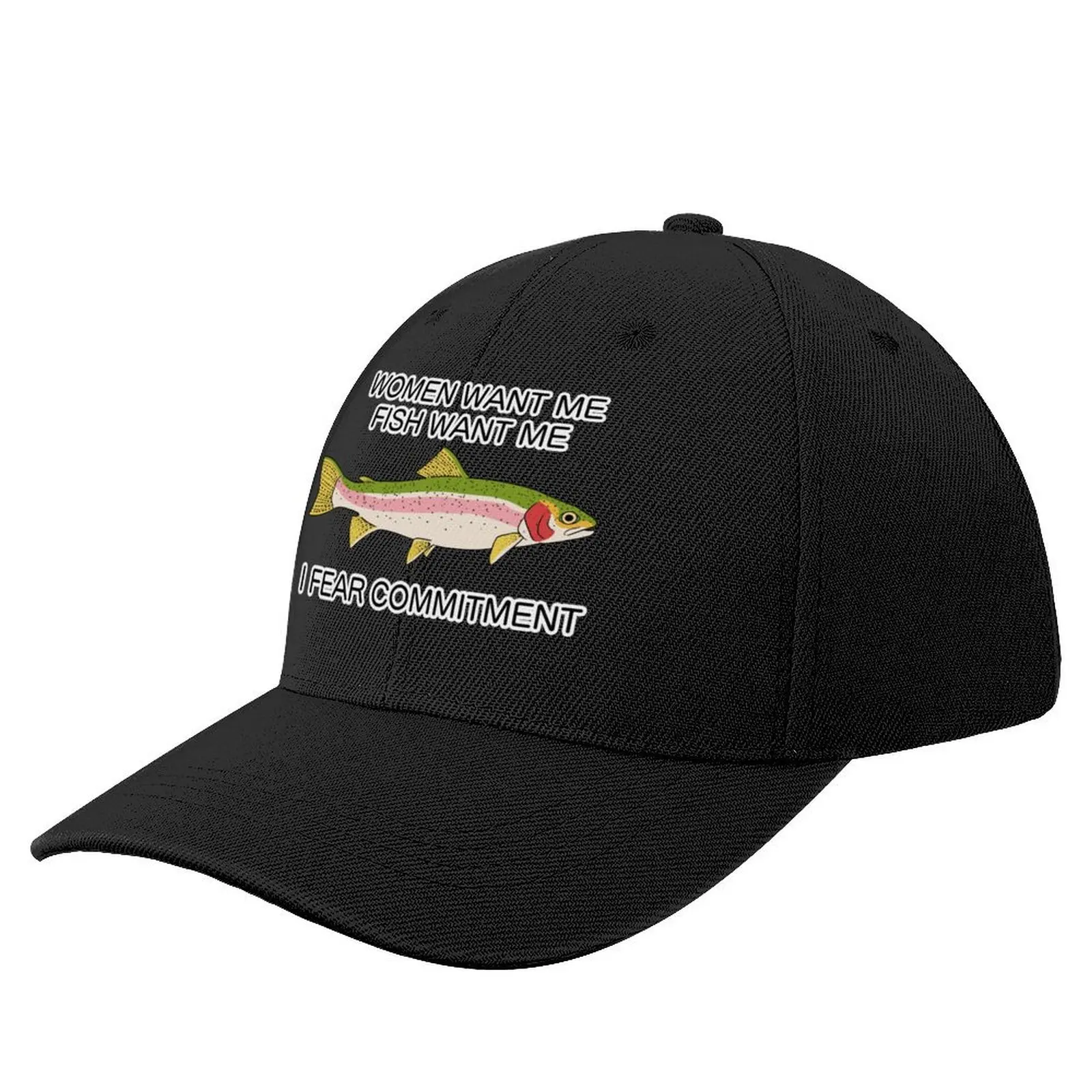 

Women want me. Fish want me. I fear commitment. Baseball Cap Hat Baseball Cap cute Visor Mens Caps Women's