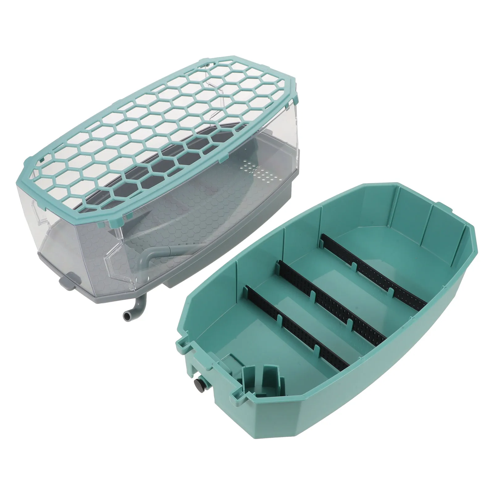 

Ecological Turtle Tank Small Plastic Reptile Aquarium With Basking Platform Escape Proof Lid For Indoor Pet Terrarium Easy