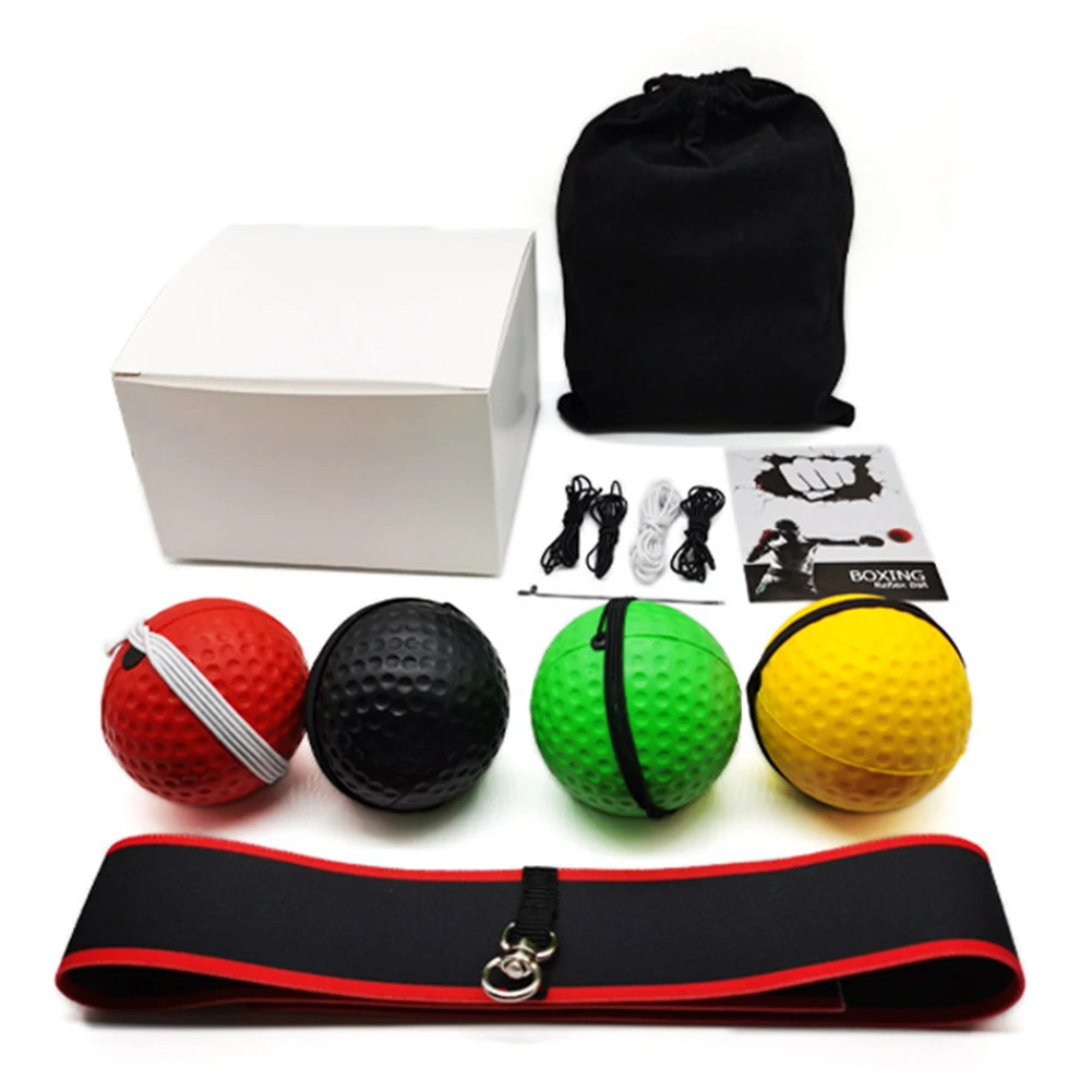 Reflex Ball Set with Headband Stress Relief Boxing Reflex Speed Ball Hand Eye Coordination Training Improve Speed for Adult Kids