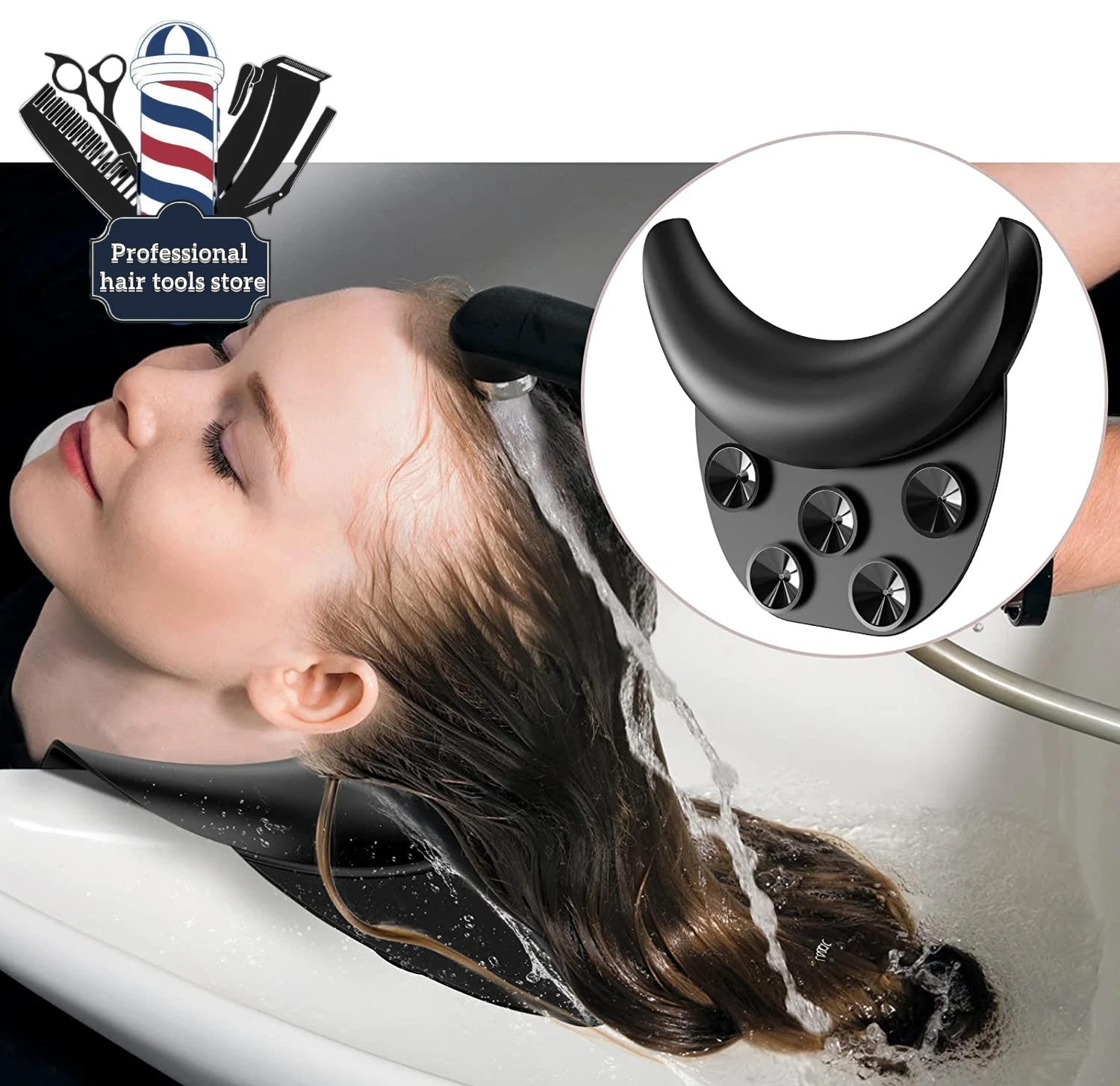 Hair Washing Sink Neck Rest Pillow Spa Hair Beauty Washing Sink Silicone Cushion Hairdressing Barber Accessories