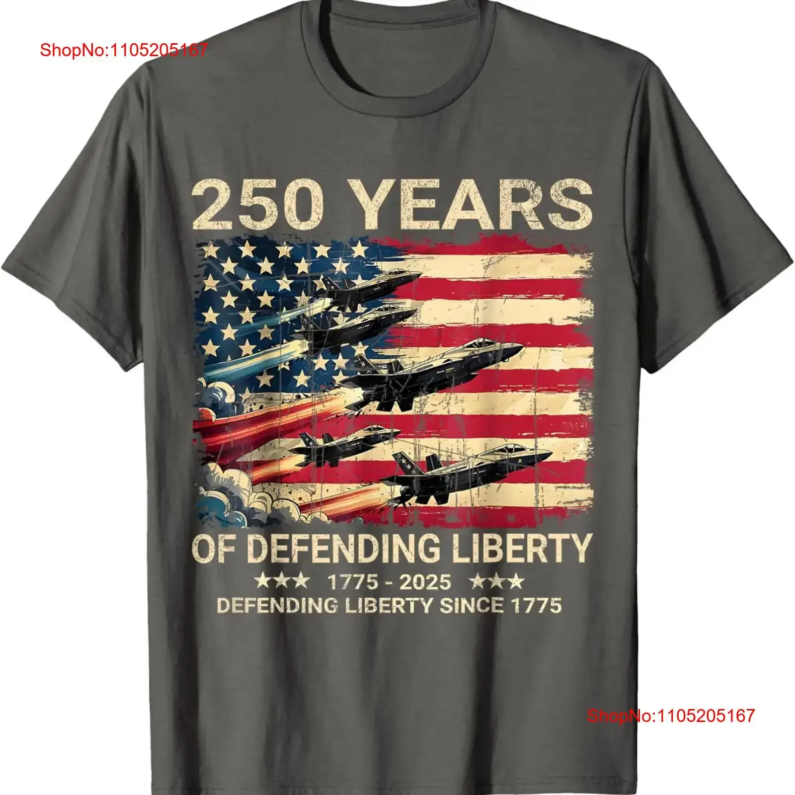 250 Years of Defending Liberty Patriotic USA 1775 2025 T Shirt vintage Washed Stretched Soft homme fashion Comfortable Casual