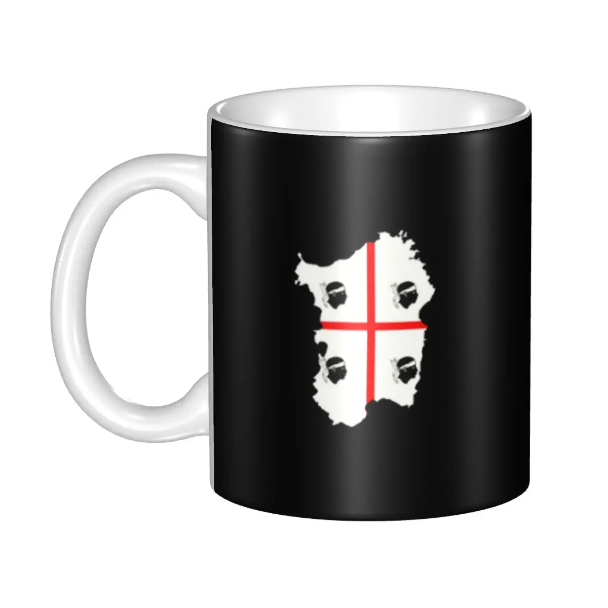 Map Of Sicily Trinacria Coffee Mug DIY Customized Sicilian Pride Ceramic Milk Tea Mug