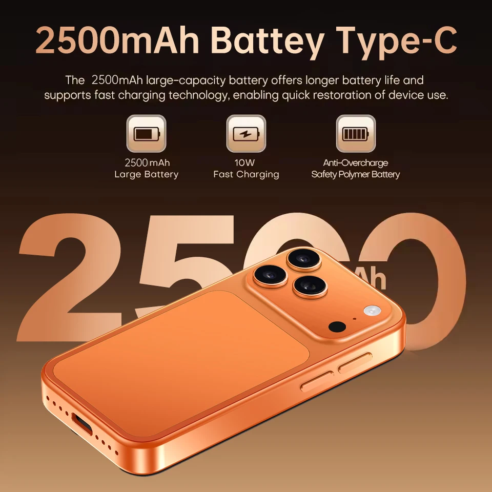 IVMI Global 17 Mini Smartphone Pro Max Android Cellphone 3G Dual SIM WIFI Bluetooth Play Store Screen Toys Small Mobile Phones