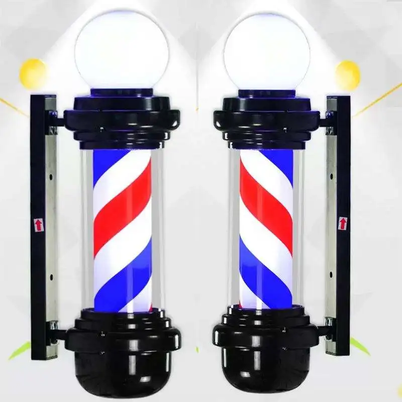 barber supplies New fashion Barber Salon turn light for barber shop wall hanging rotating led light hair salon pole light