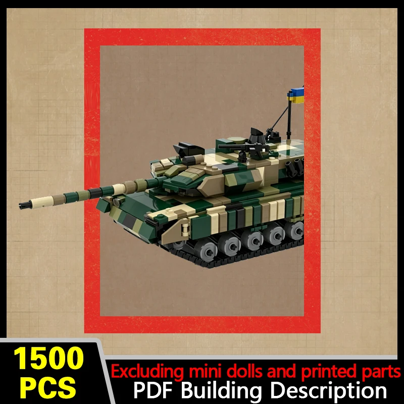 2A7 Main Battle Tank Model MOC Building Bricks War Equipment Modular Technology Gifts Holiday Assemble Children Toys Suit