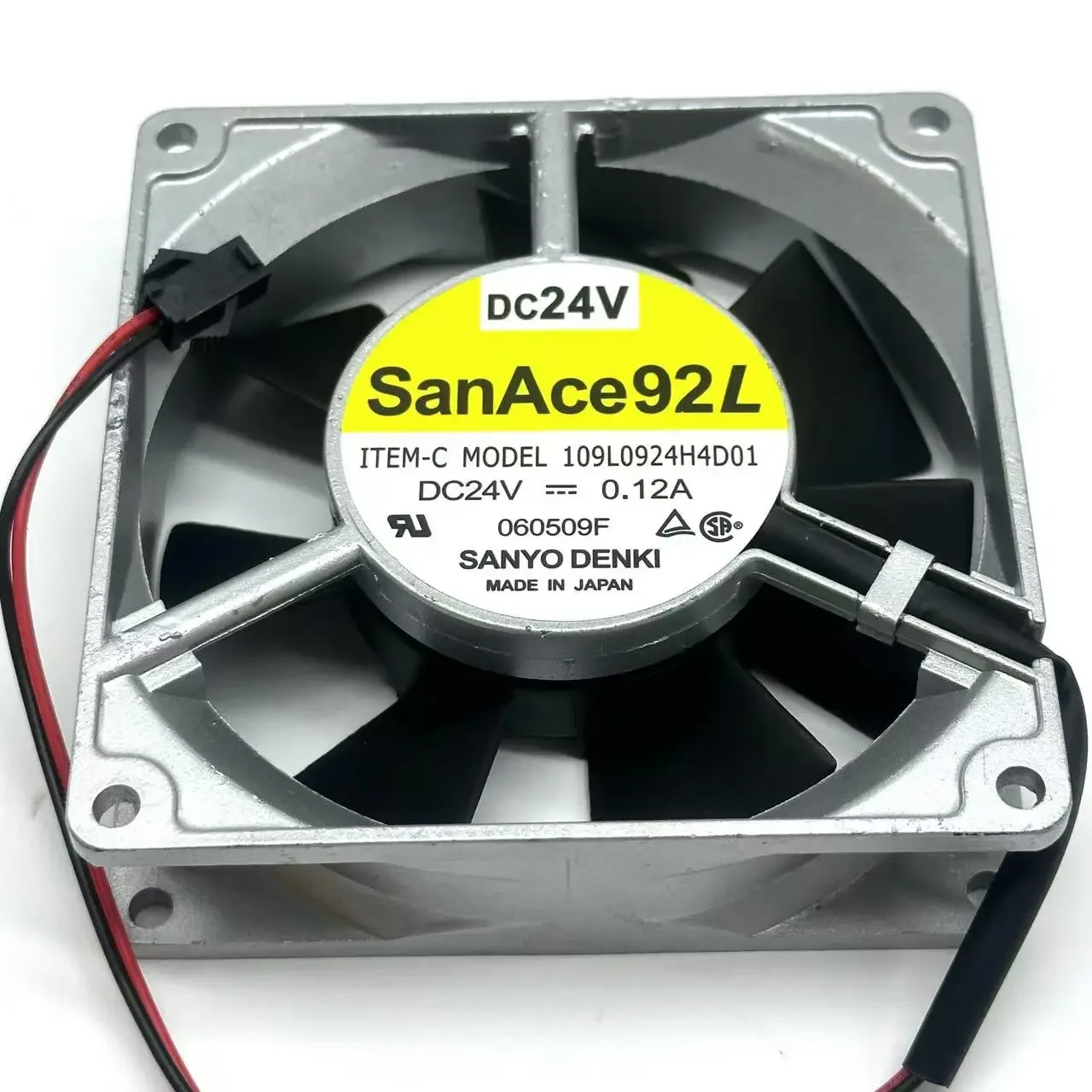 

Ltsf For SANYO DENKI 109L0924H4D01 DC 24V 0.12A 90x90x25mm 2-Wire Server Cooling Fan 9cm