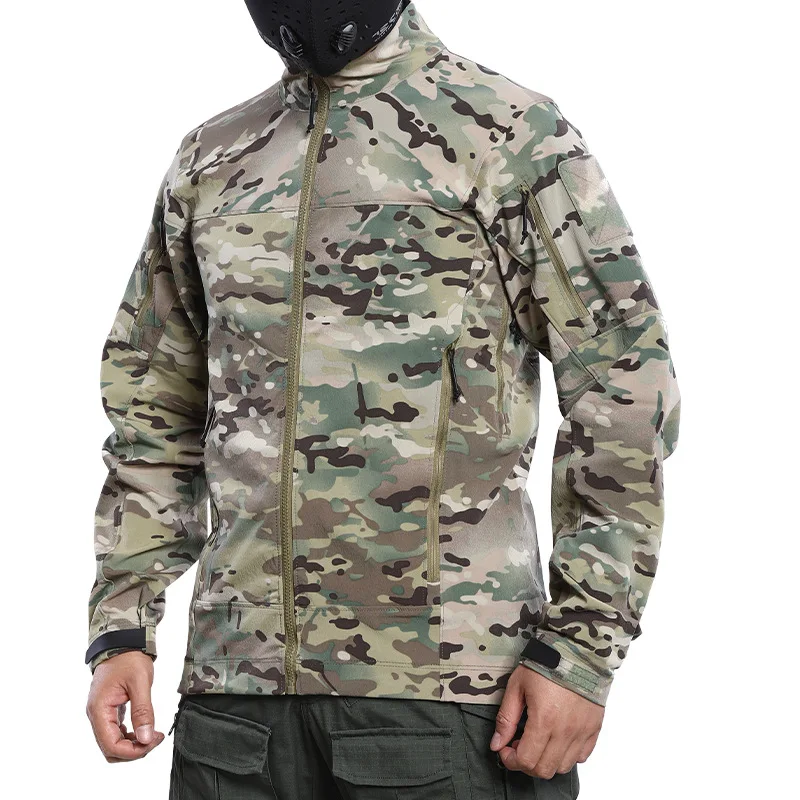 2.0 Lekka wodoodporna taktyczna kurtka turystyczna Outdoor Wiele kieszeni Płaszcz roboczy Wiosna Jesień Stretch Camo Odzież wspinaczkowa — zdjęcie 6