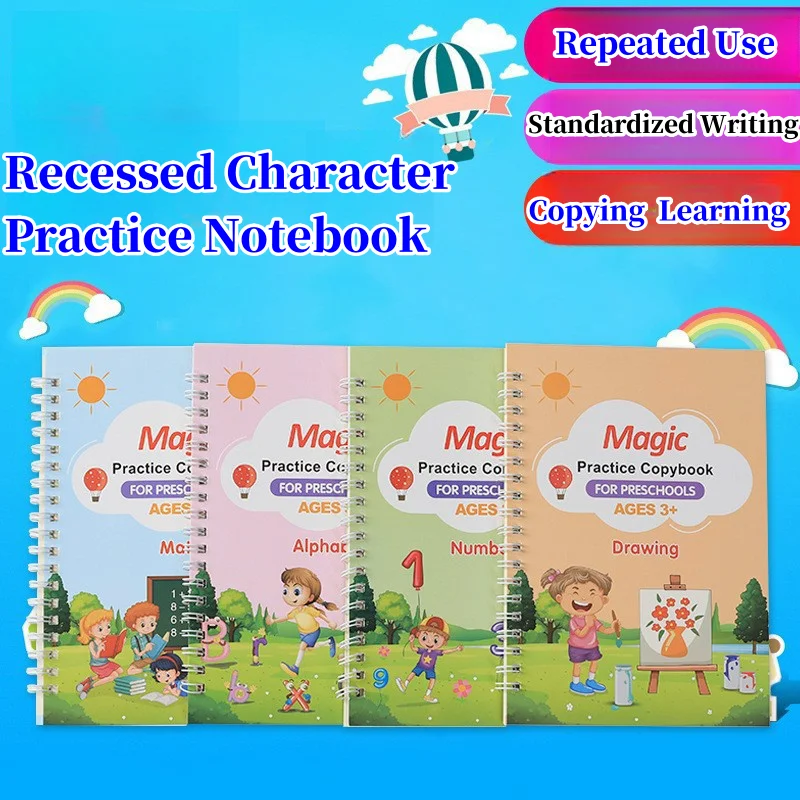 

Reusable Children Sank Copybook Handwriting Board Practice Reusable Book Tracing Write Book Baby Supplies Learn English