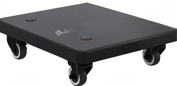 Base para Altavoz, Soporte Antivibraciones para Subwoofer de Pie, Doble Capa, Universal, con Ruedas y Almohadilla Amortiguadora