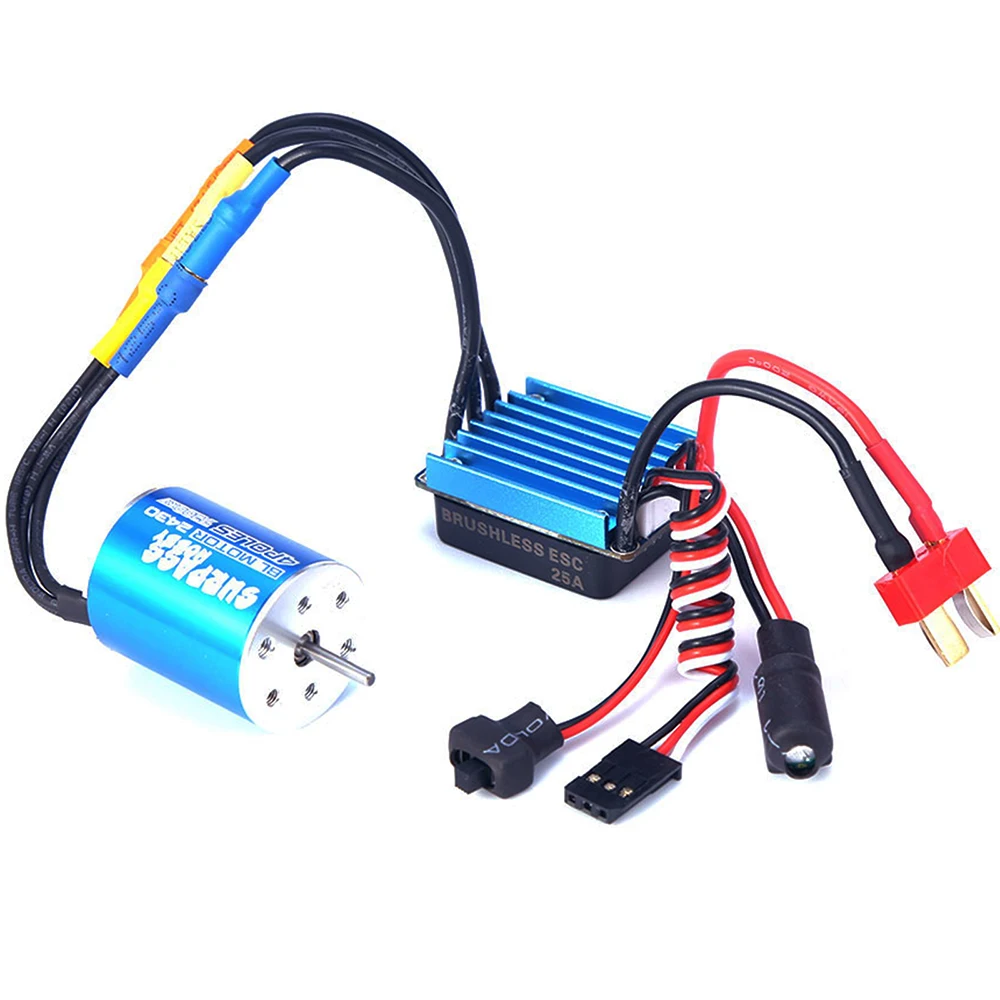 Surpass Hobby 2430 8200KV 7200KV 5800KV Motor& 25A Brushless ESC for 1/18 1/16 HSP Redcat Traxxas HPI Tamiya RC Car