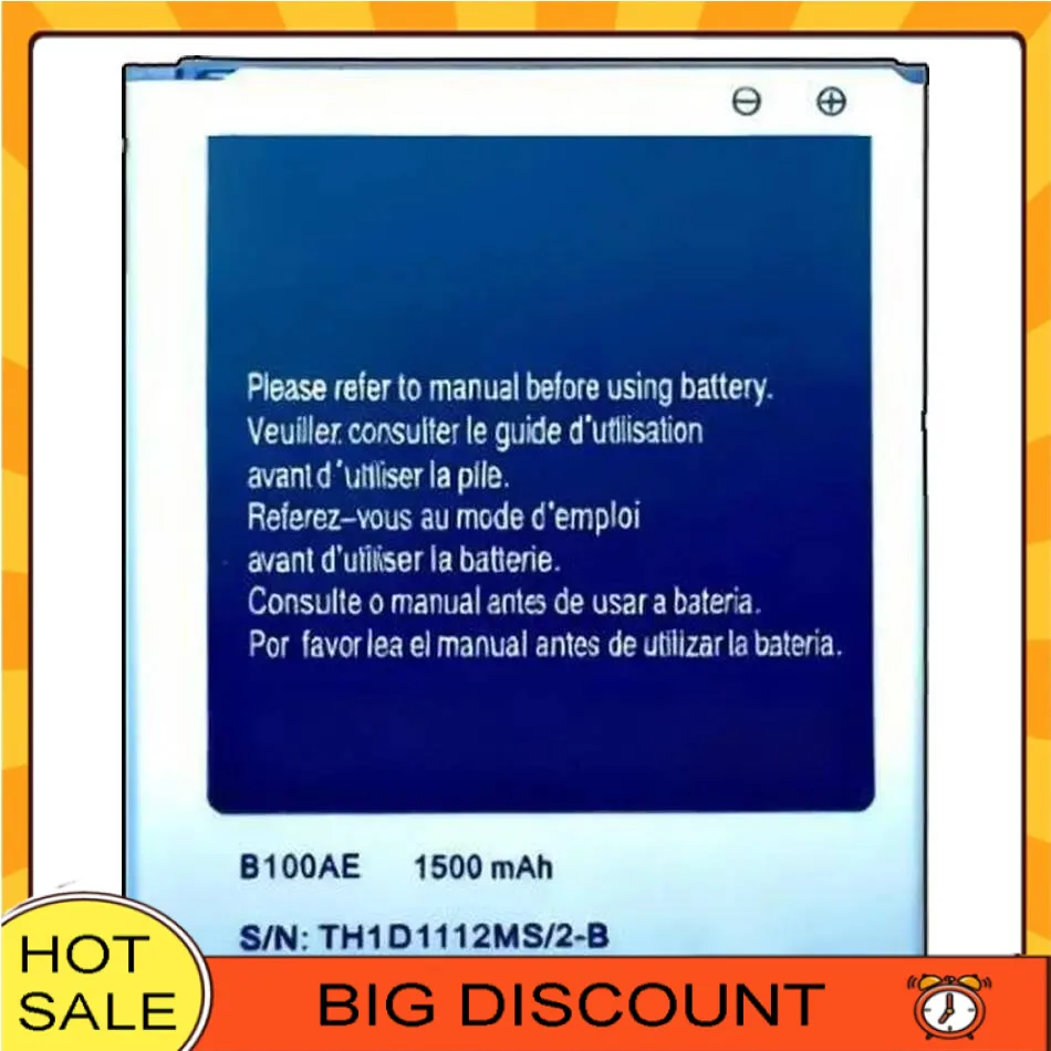Аккумулятор мобильного телефона B100AE 1500 мАч для Samsung Galaxy Ace 3 4 S7898 S7278 S7272 S7568i I679 S7270 S7262 I699i G313H G318h Аккумулятор мобильного телефона B100AE 1500 мАч для Samsung Galaxy Ace 3 4 S7898 S7278 S7272 S7568i I679 S7270 S7262 I699i G313H G318h