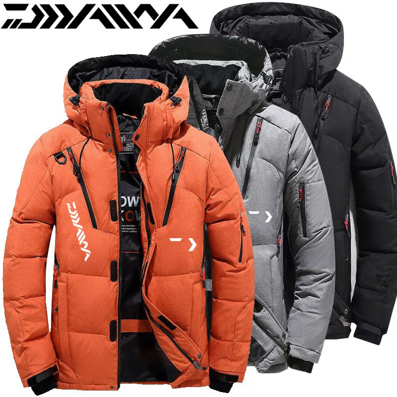 

Swan Plush Warm Jacket Winter Outdoor Warm Fishing Jacket Plush Mountaineering Cycling Camping Hiking Warm Clothing