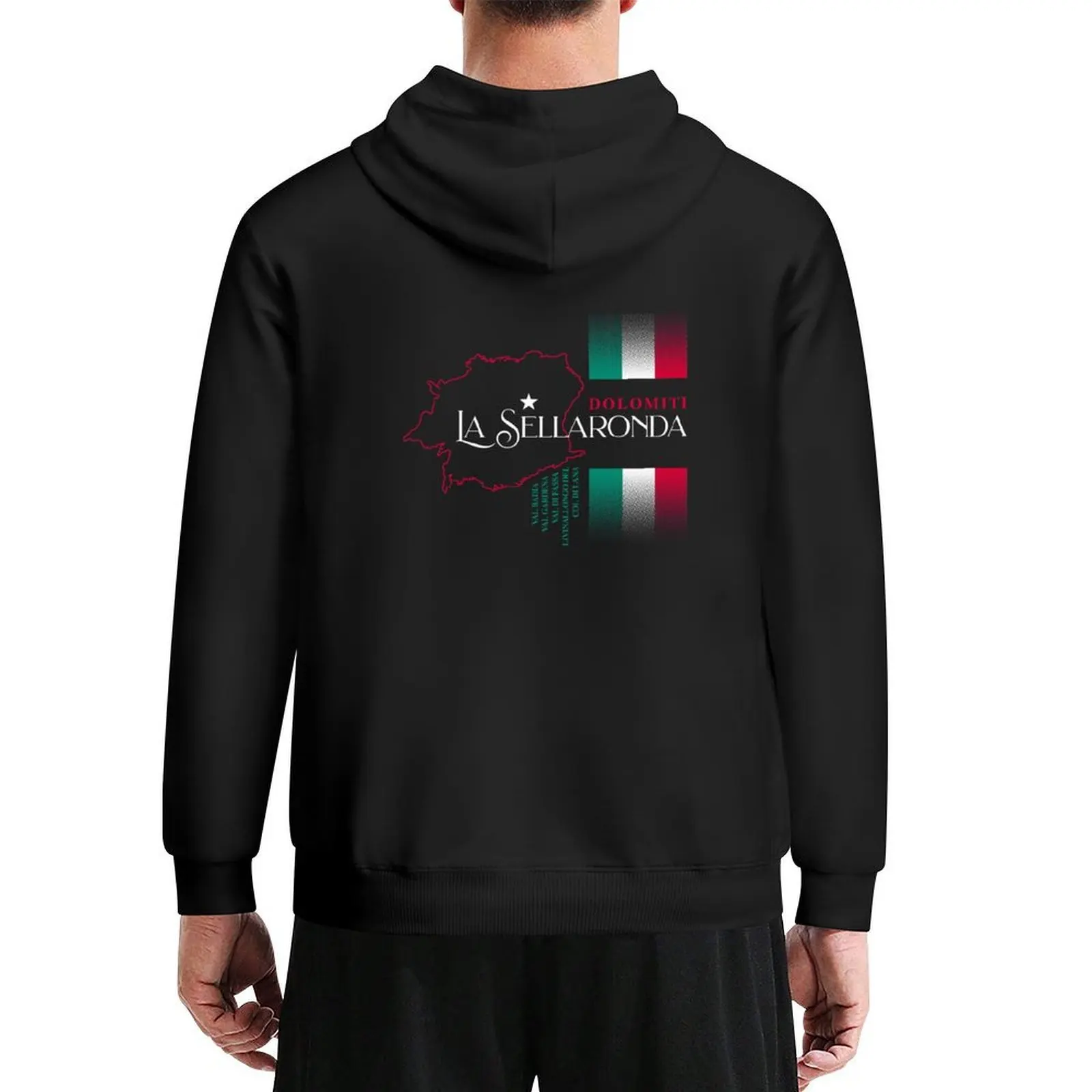 

La Sellaronda Italy Italian Flag Design Hoodie anime clothes mens clothes aesthetic clothing japanese style new hooded tee