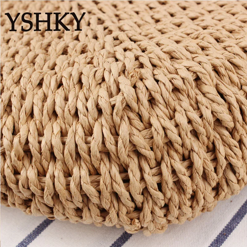 New Women\'s bag Female Shoulder bag Handbag for Fashion crossbody Straw bag Solid color casual hand-woven bag