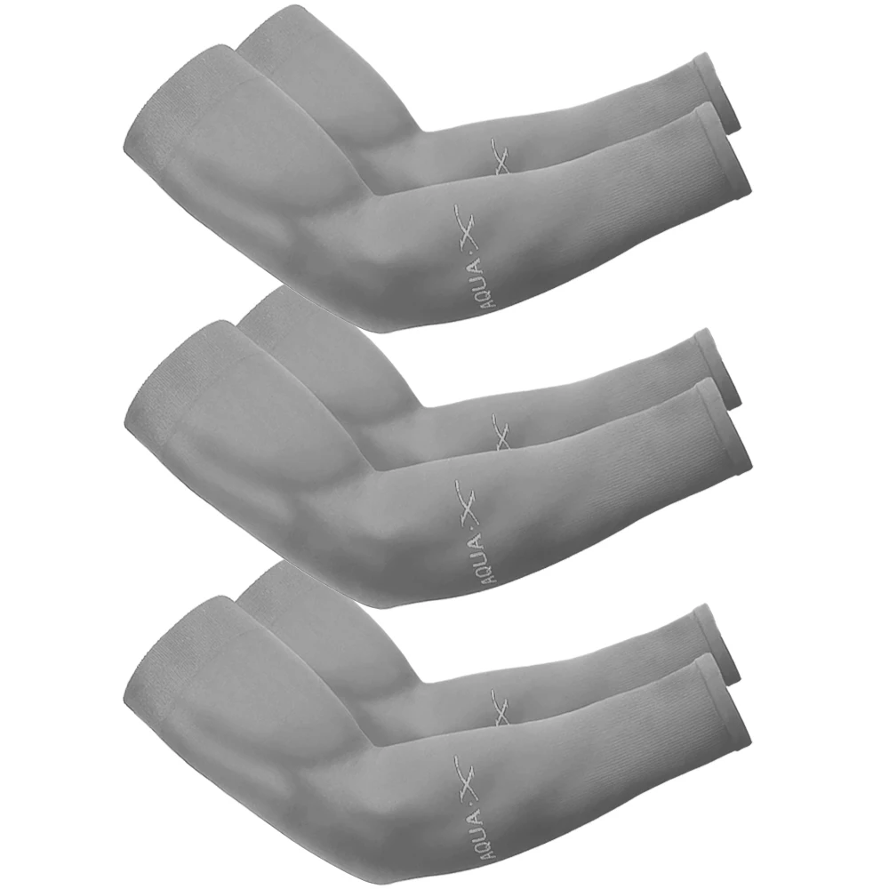 3 Paar modische Sonnen-Eis-Seidenärmel, Unisex, Sommer-Sonnenschutz-Armstulpen, geeignet für Outdoor-Reiten, Fahren, Angeln
