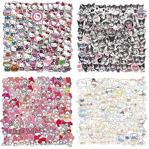 50/100pcsサンリオハローキティKuty Kuromi Melody Cinnamoroll Sticker Kawaii Laptop Skin Diy Diery Stationery Stickers Kids Toys Gifts 10ベストセールスメロディーステッカー-6