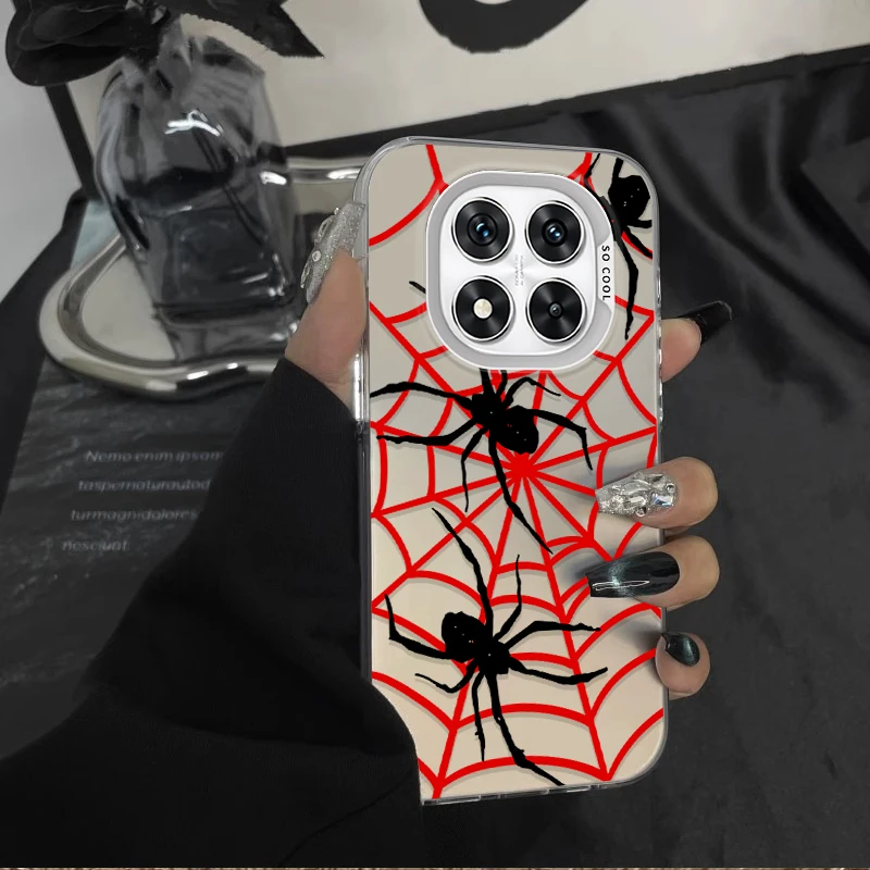 Bat Spider Frosted Case for Xiaomi Redmi Note 14 13 12 10 Pro Plus 11S 14C 13C 12C 9C 11S K70 K60 A2 A1 Turbo 4 Acrylic Cover