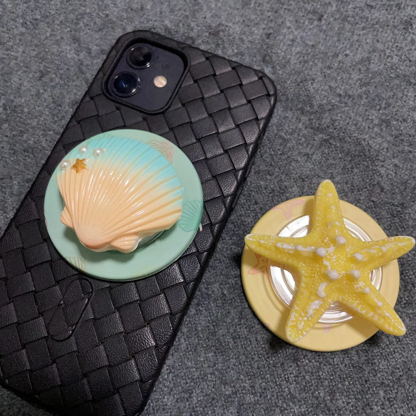 

Cute 3D Starfish Shell Magnetic Holder Phone Griptok Grip Tok Phone Stand Support For iPhone Magsafe Accessories Smart Tok