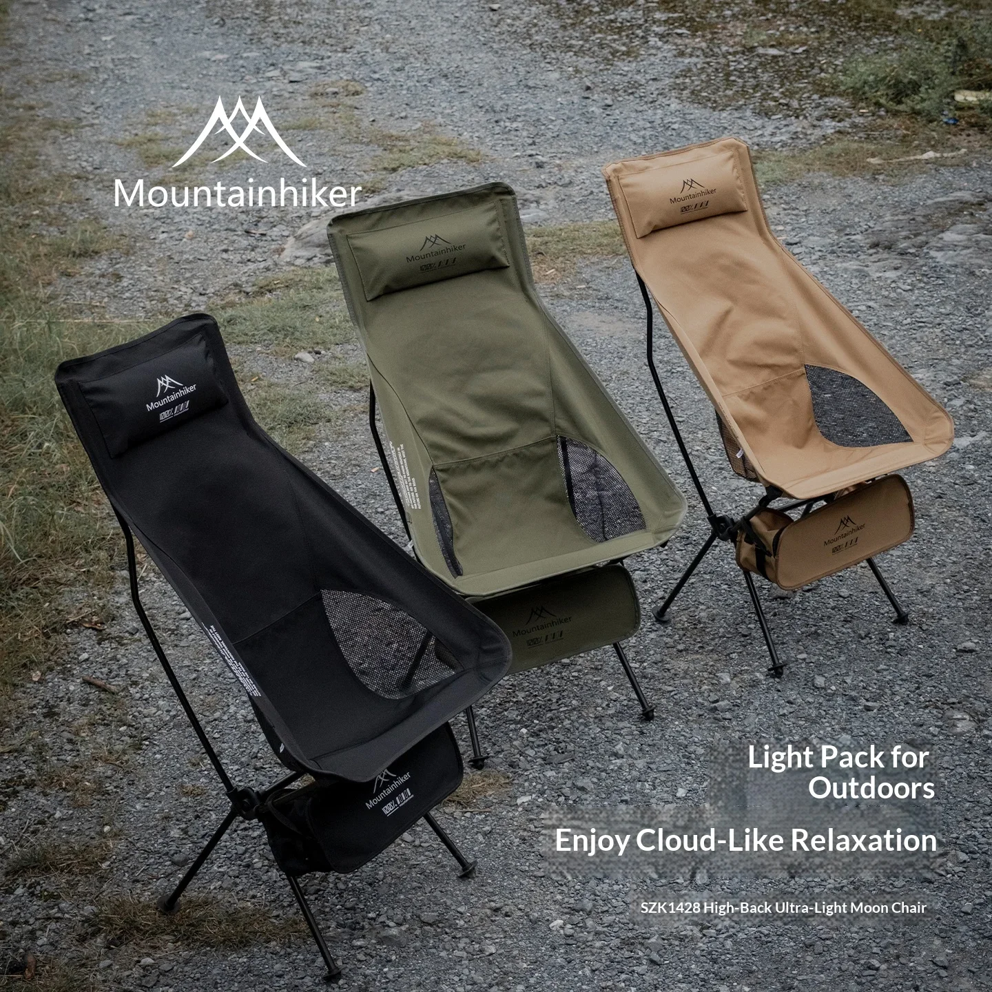 Outdoor Camping High Chair - Mountainhiker Ultralight High Back Moon Chair