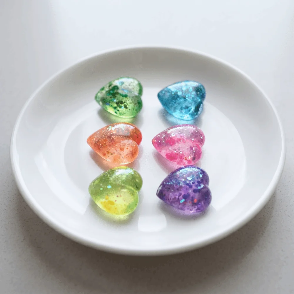 Fashion Changing Color Heart Squeeze Sequins Love Kneading Kneading Slow Rising Aurora Glitter Fidget Sensory Play