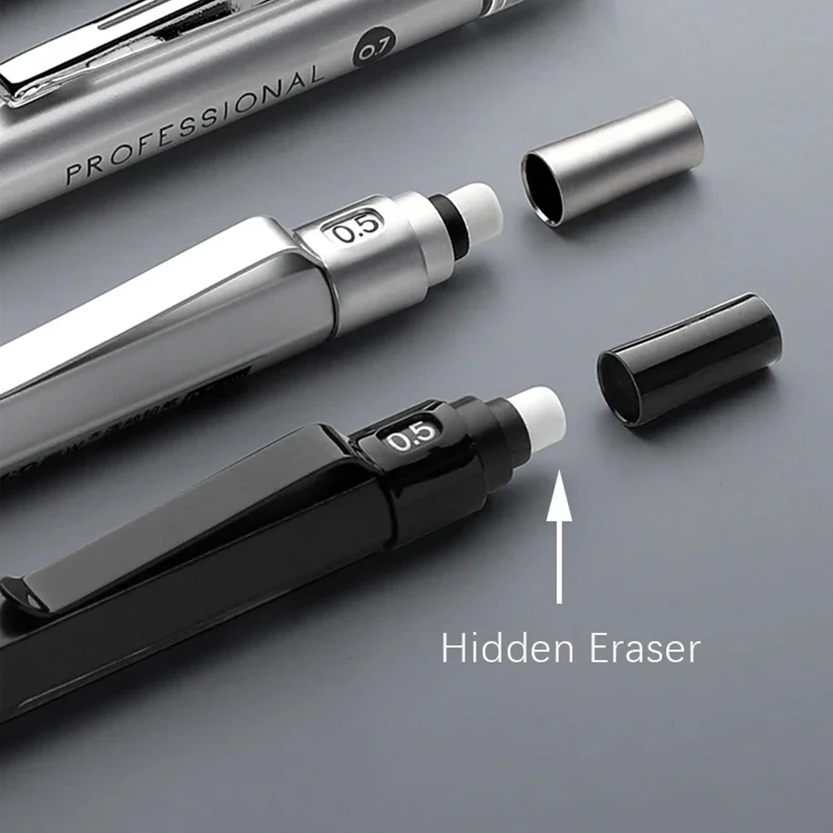 JOMPENS Metall-Druckbleistift 0,7/0,9/0,3mm Nachfüllbar mit Niedrigem Schwerpunkt Automatischer Bleistift für Kunst, Malen, Schreiben und Schreibwaren – Detail 17