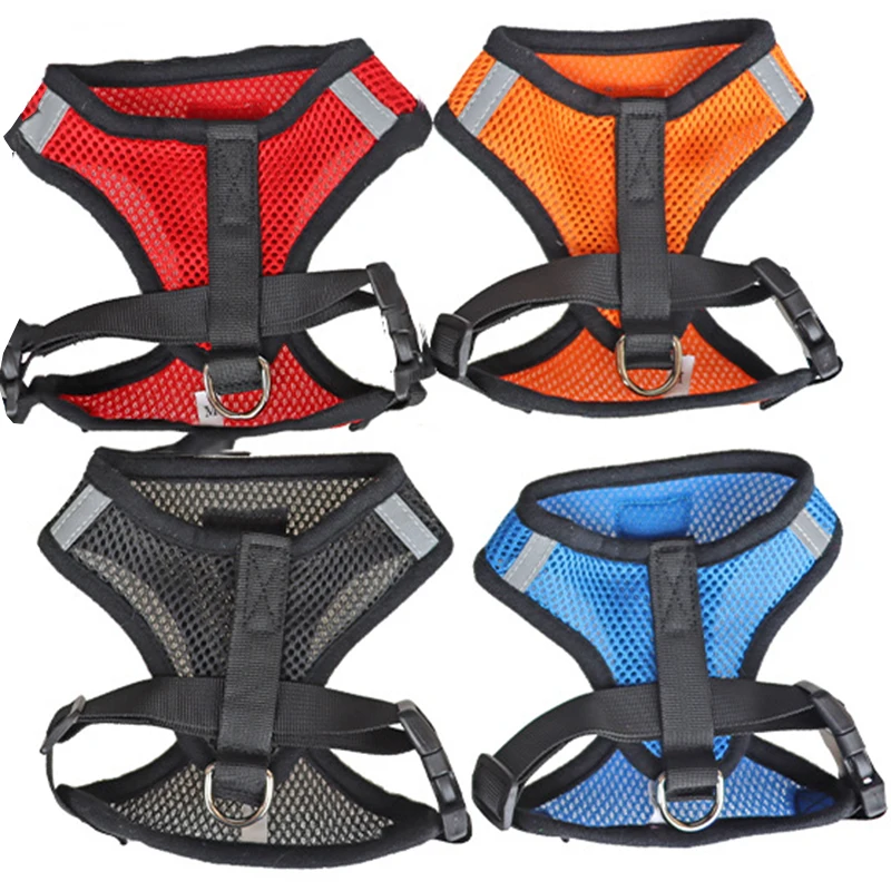 Cat Dog Harness with Lead Leash Adjustable Vest Polyester Mesh Breathable Harnesses Reflective sti for Small Dog Cat accessories