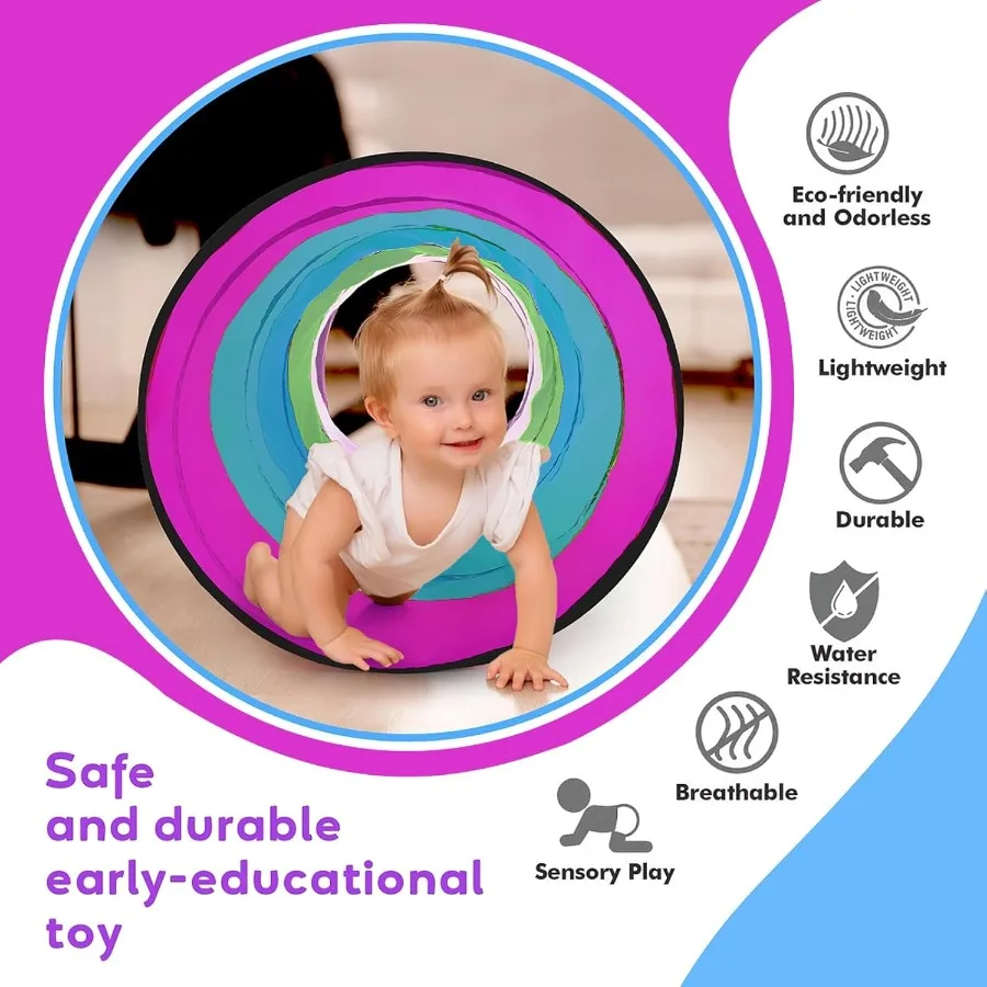 Play Tunnel for ToddlersPop Up Crawl Through Tunnel Play Tent for Baby Infant or Pet Indoor and Outdoor Toys for Boy and Girl B