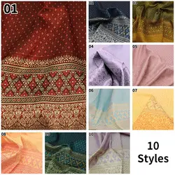 50x100cm Chic Jacquard Brocade Fabric Dai Ethnic Thai Clothes Fabric For Diy Sewing Sarong Tube Skirt Ethnic Dance Costume Craft