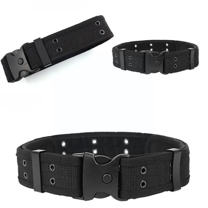 Black Outdoor Safety Training Belt Adjustable Multifunctional Lock Quick Tactical Armed Release Safety Belt