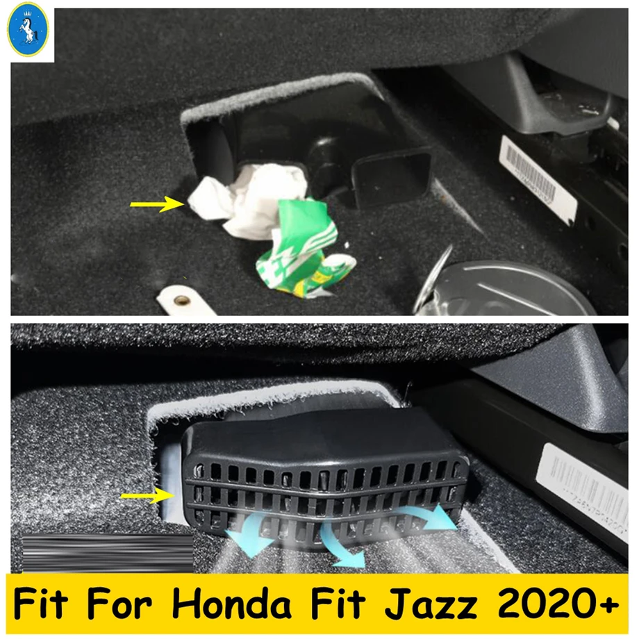 

Under Seat Bottom AC Air Outlet Duct Vent Anti-blocking Protect Plastic Cover Trim Accessories For Honda Fit Jazz GR 2020 - 2022