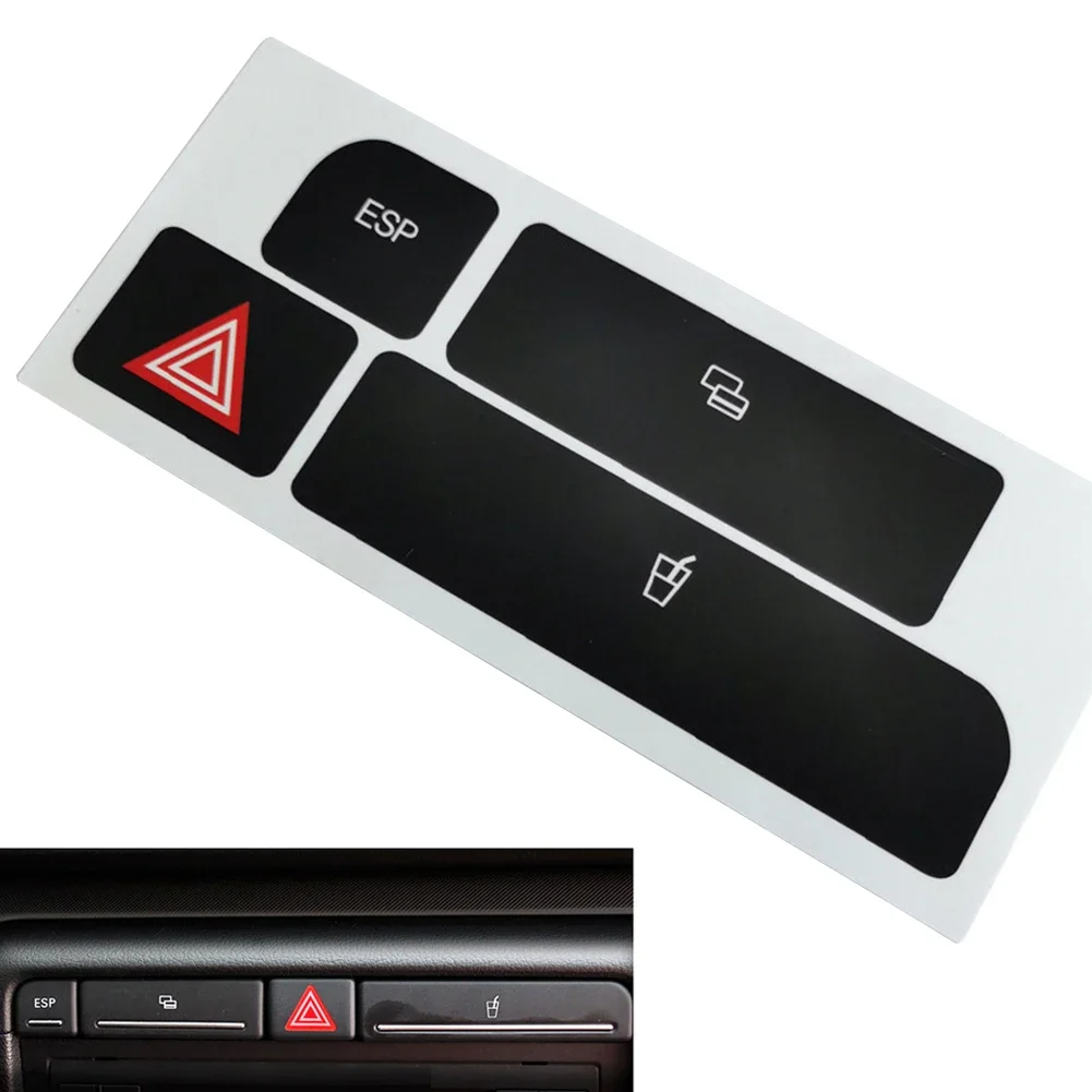 For Audi A4 04-06 ESP Car Flash Switch Button Cover Cup Holder Stickers Repair Button Knob Switch Interior Decoration