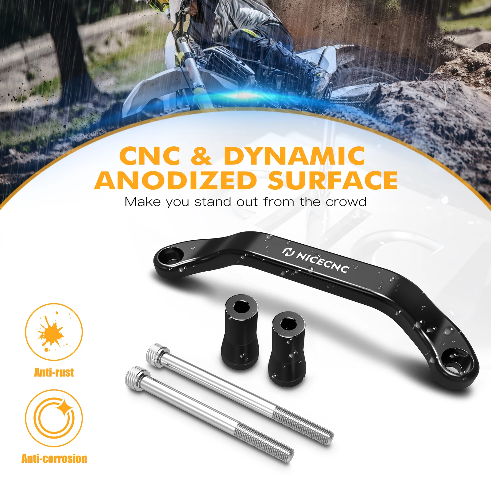 

NICECNC For Husqvarna TE 300 2024 TE 250 FE 250 FE 350 FE 450 501 Rear Passenger Grab Handle FC 250 TC 125 TX 300 2023-2024