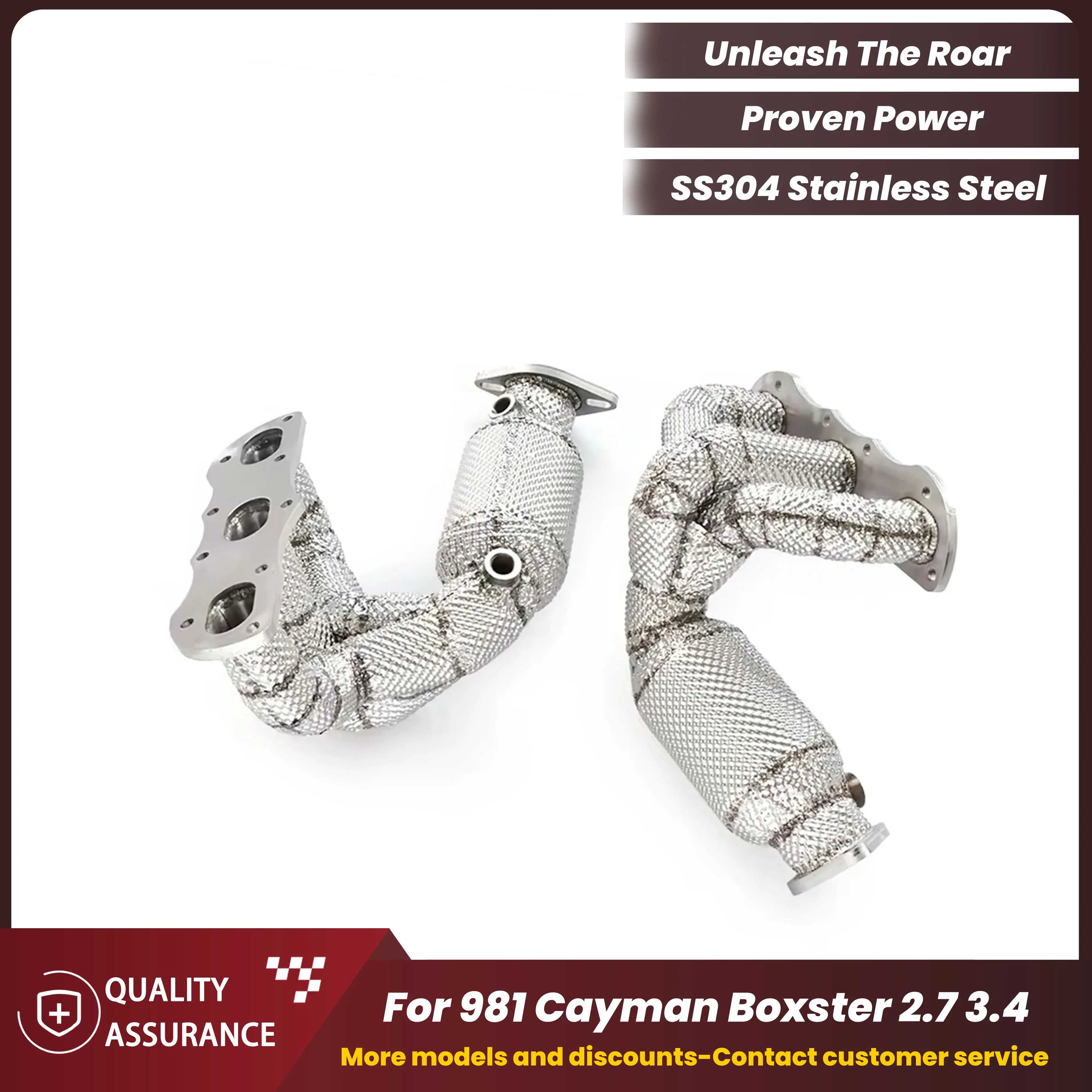 

High Performance High Flow Headers for Porsche 981 Cayman Boxster 2.7L 3.4L 2012-2016 by ECCF