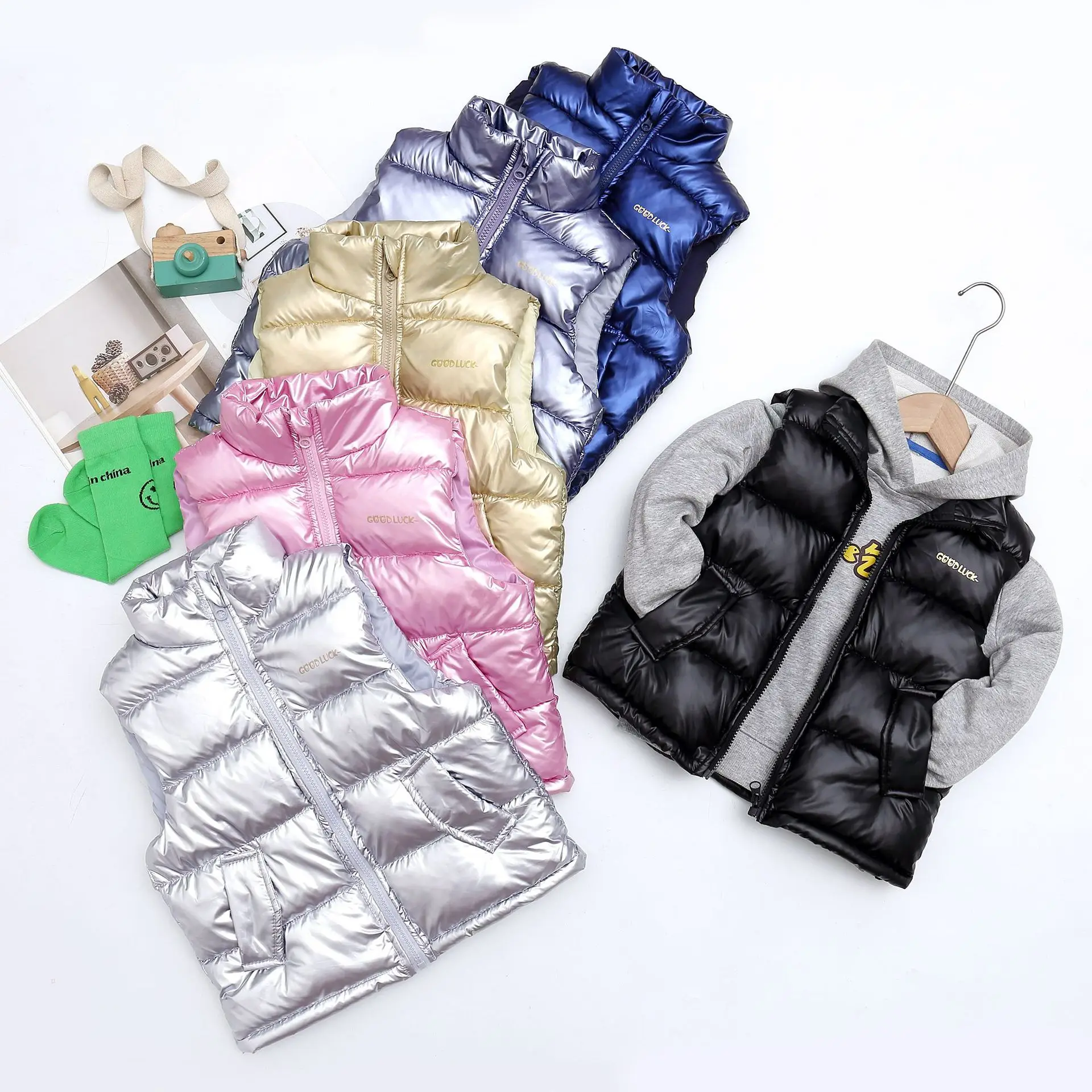 

Children down vests private baby cuhk children's autumn/winter warm vest children disposable tank top