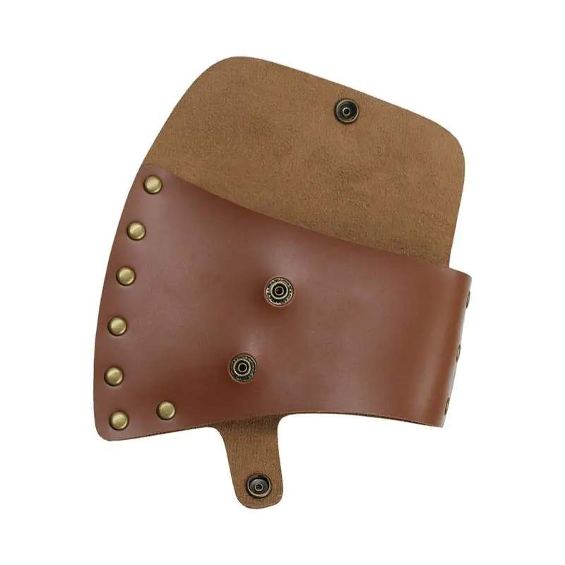 Cubierta de cabeza de hacha portátil hecha a mano, funda de hacha suave con broches de Metal, suministros protectores de hacha multifuncionales