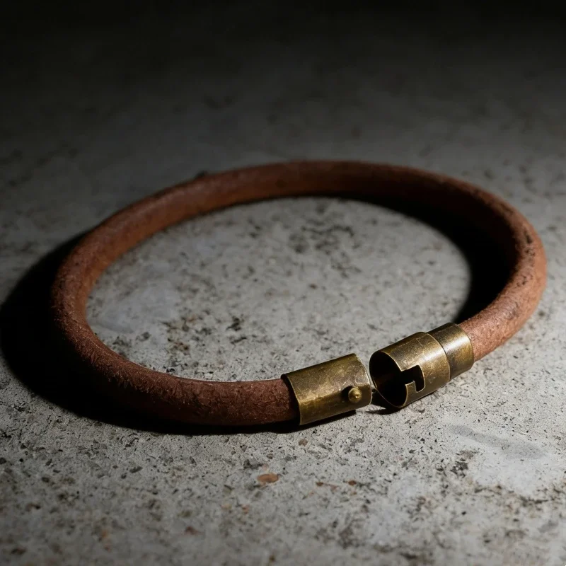 Vintage Brown Genuine Leather Wrap Cuff Bracelet for Hand Wrist Wristband Men Woman Punk Bangle Couple Jewelry Gift