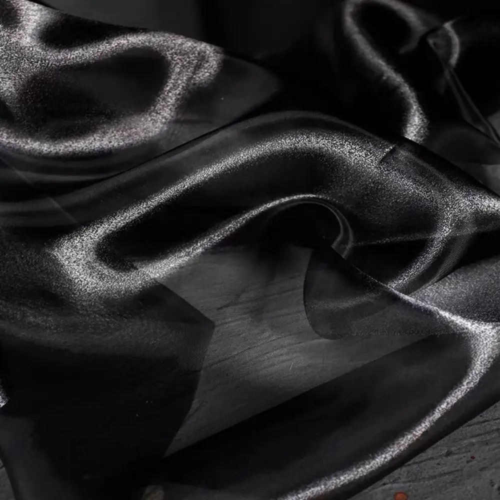 Glossy Crystal Organza Fabric Translucent Liquid Shine Shiny Mesh Fabric Soft Draping DIY Sheer Gauze Cloth