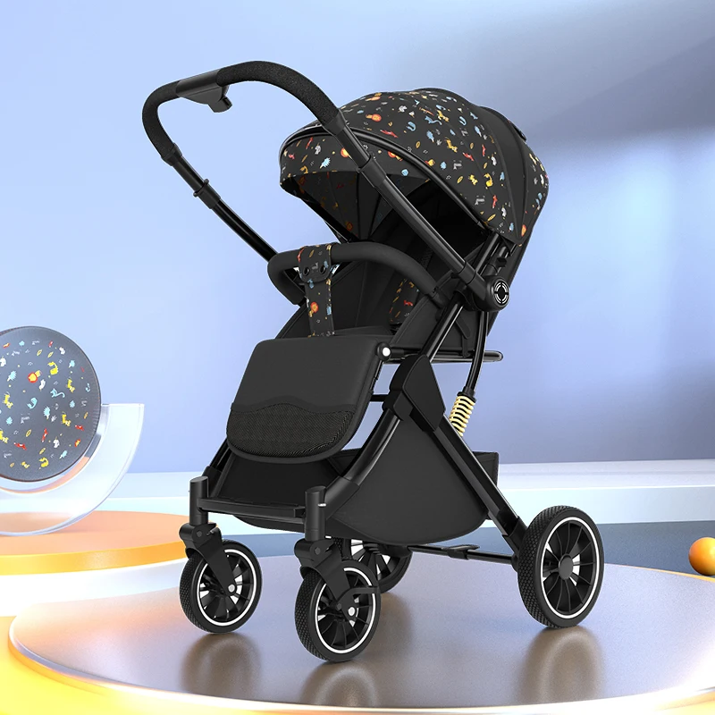 Two-way Lightweight baby stroller can sit or lie down Baby Travel walking Car Folding 0-4 Years Old Newborn Child Stroller